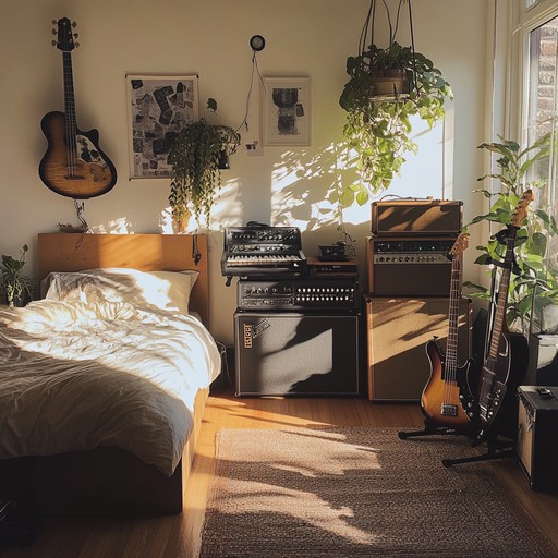 This vibrant bedroom pop song exudes a proud and triumphant mood, invoking a sense of winning and accomplishment. Warm synths and gentle guitars create an atmosphere of accomplishment within a cozy, dreamy soundscape.