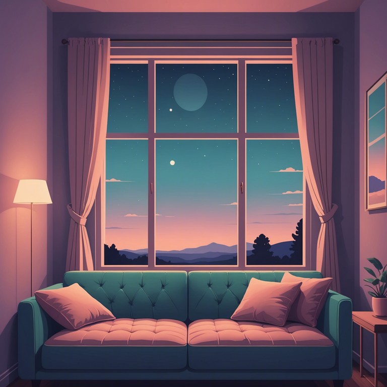 A track that embodies the essence of a peaceful evening with soft, serene sounds blending modern bedroom pop rhythms and chillwave influences. Perfect for winding down or reflecting in a cozy space.