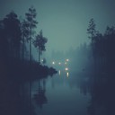 whispering shadows in eerie candlelit forest landscape