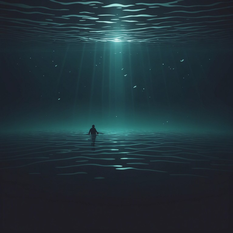 This track embodies a haunting journey into the surreal depths of water filled caverns, using eerie synthesizer tones to create a thick, immersive sound. The piece thrives on tension and uncertainty, pulling the listener deeper into an auditory experience of subaqueous echoes and muted whispers, making it feel as if the water itself is speaking in hushed tones.