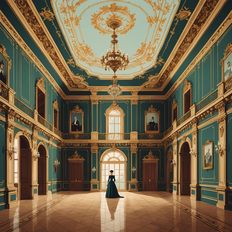 This composition takes the listener into the heart of a majestic european court during the baroque period. Featuring intricate melodies that weave through a rich tapestry of sound, it captures the extravagant essence of royalty and decadent court life, emphasizing grandiosity and ornate musical forms.