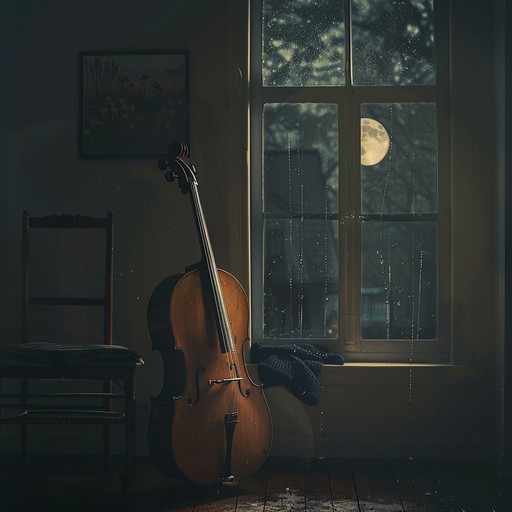 This piece encapsulates the essence of a clandestine midnight rendezvous, where the air is charged with anticipation and the only light comes from a crescent moon. The music features a deeply resonant cello that plays slow, lingering notes, creating a soundscape that envelops the listener in a warm, sensual embrace. The composition gracefully maneuvers through quiet passion and tender moments, reflecting the complexity of human emotions under the veil of night.