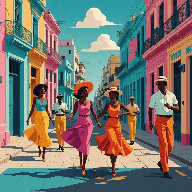 This song combines traditional afro cuban rhythms with a dramatic flair to evoke the vibrant streets of havana, mixing pulsating percussion with soul stirring brass sections for a profound musical journey.