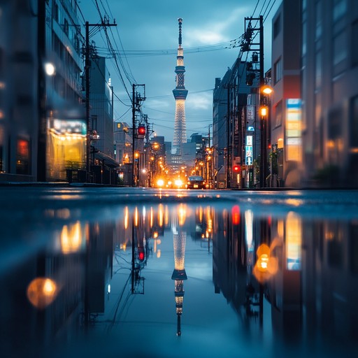 In this track, the listener is transported to a futuristic tokyo where the sounds of a single vibraphone encapsulate the pulse and mood of the city. The composition blends modern aesthetics with the timeless emotional resonance of j pop ballads, creating an ambient soundscape that simulates walking through shibuya's neon lit streets at dusk. The music combines traditional japanese elements with urban modernity, embodying the character of a bustling metropolis juxtaposed with moments of introspective calm