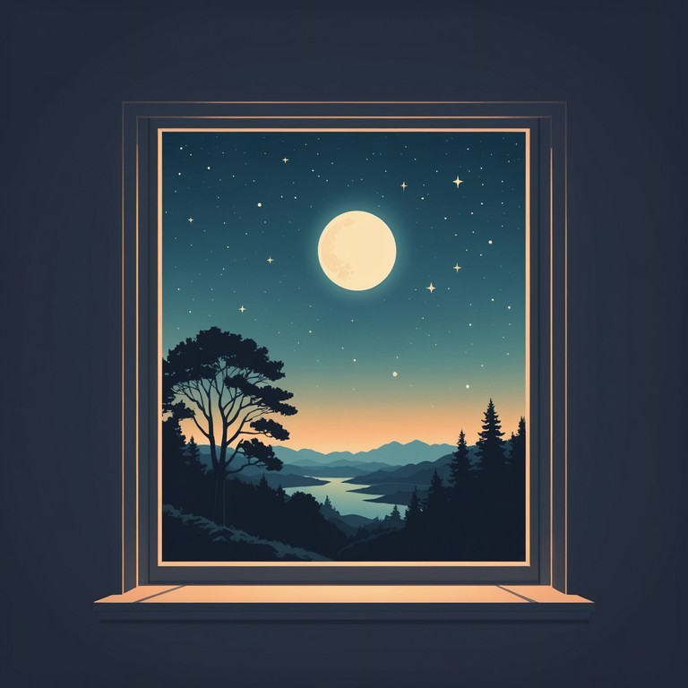 A serene lullaby evoking the imagery of starry nights and soft moonlight, using a simple music box melody to transport the listener to a place of tranquility and sleep.