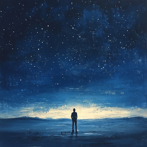 This instrumental piece weaves a tapestry of yearning melodies set against the backdrop of glittering night skies. Soft, ethereal notes dance like stars, evoking deep emotions of nostalgia and longing for a lost love.