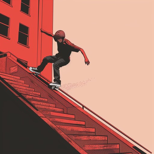 This high-energy instrumental track is perfect for shredding the streets and tearing up the skatepark. With its driving drum beats, gritty electric guitar riffs, and rebellious attitude, it captures the essence of the skateboarding lifestyle. The song builds up to an explosive chorus that will get your heart racing and your feet moving. It's a perfect soundtrack for landing that new trick or cruising down the boardwalk with your crew.