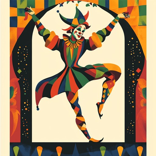 This light hearted instrumental captures the essence of a jester's lively jig, bringing to life the playful antics and whimsical charm of a medieval court entertainer through vibrant melodies and rhythmic patterns.