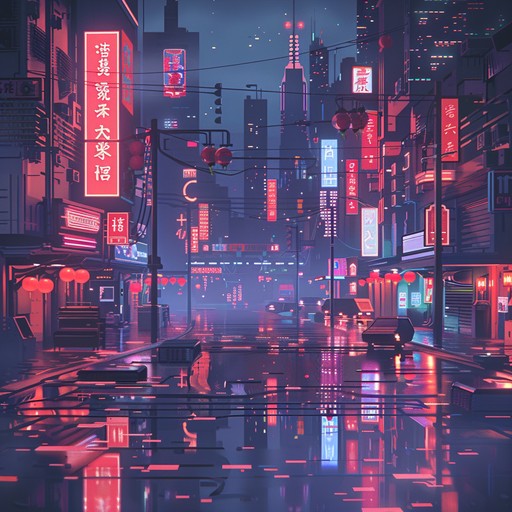 Immerse in the electric dreams of a bustling futuristic city, where synthesizers pulse and glow with retro allure. The music captures the essence of night life and infinite possibilities, painting a sonic picture of dynamic urban exploration.