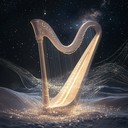 classic harp dances with pulsing bass in sonic harmony.