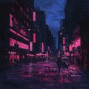 synth driven cyberpunk adventure with enigmatic, moody atmosphere