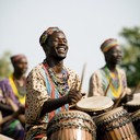 a lively instrumental showcasing ethnic percussion and vibrant melodies