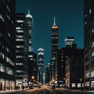 dancing beats beneath glowing skyscrapers.