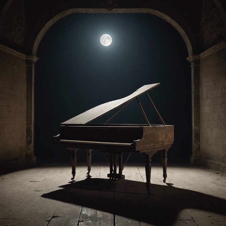 Imagine a late night at an old victorian theater where the ghosts of past performances play their harpsichords, enticing the listener into a world of shadowy playfulness and eerie beauty.