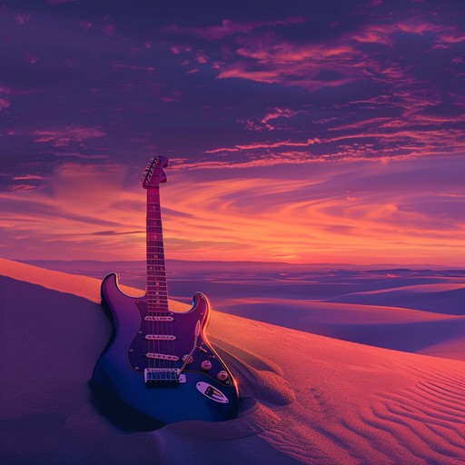 An enchanting rock track that melds intricate middle eastern melodic structures with potent electric guitar, delivering a hypnotic and powerful sound journey through the desert sands.