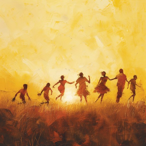 An uplifting, vibrant folk instrumental celebrating joyous moments in sunlit meadows. The song features lively rhythms, catchy melodies, and intricate string work, encapsulating a sense of community and festivity that encourages listeners to dance and enjoy life's simple pleasures