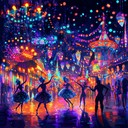 vibrant melodies creating an electrifying dance atmosphere.
