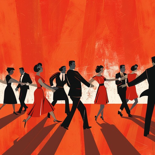 An exhilarating instrumental track capturing the vibrant essence of 1950s and 1960s dance halls, with upbeat tempos, rich brass sections, and peppy rhythms designed to get everyone on their feet. Perfect for evoking nostalgic joy and an irresistible urge to dance.