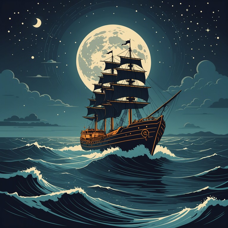 Reimagining the awe inspiring experience of sailing under a moonlit sky, this track captures the spirit of ancient seafarers, guided by the celestial light, combining powerful guitar riffs with full orchestral backing for an uplifting musical exploration.