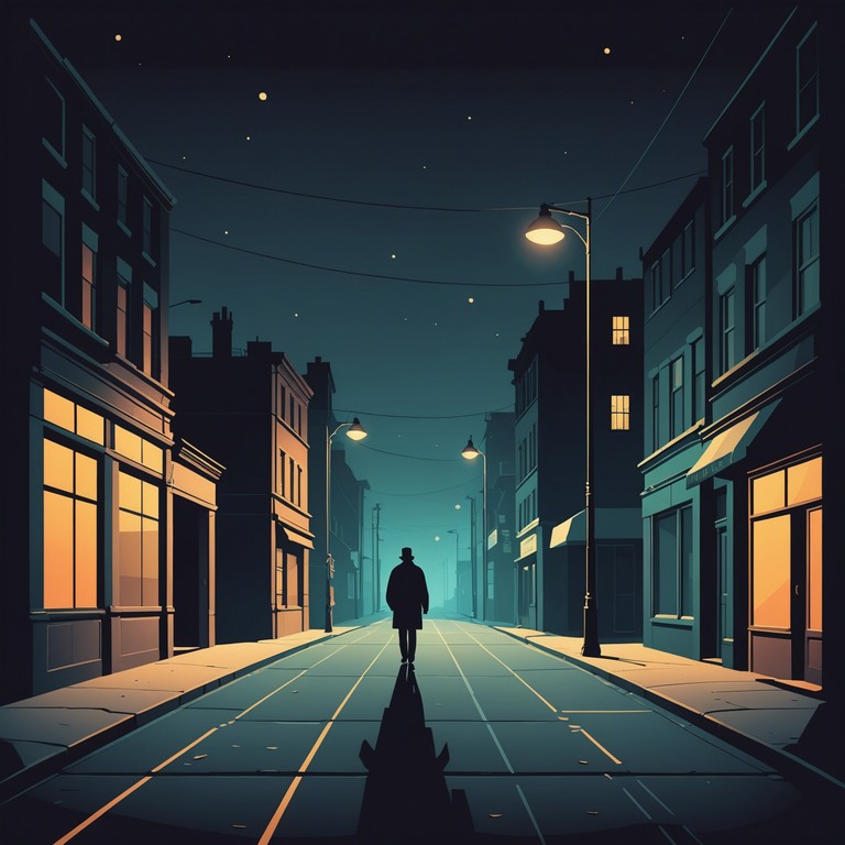 A solitary track evoking the feelings of wandering alone through dimly lit urban streets, with echoes of distant conversations and the soft hum of the city. The music carries a rhythm that mirrors footsteps on pavement, creating a soundtrack for late night reflections.