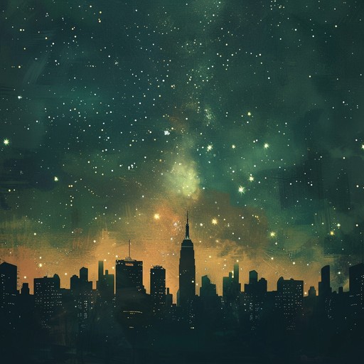 An enchanting blend of ethereal jazz and deep house beats, crafting a mesmerizing night time journey through an urban soundscape. Intricate piano and ambient textures layer over a steady, hypnotic rhythm, evoking the mysteries and allure of a starry city night. Perfect for a tranquil yet captivating listening experience.