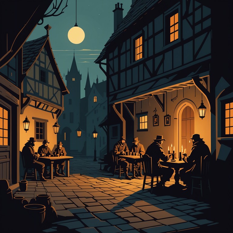 This composition transports listeners back to an era of cloaked figures and hidden secrets, where a troubadour’s lute weaves tales shrouded in mystery within a dimly lit ancient inn. The piece captures the listener's imagination, inviting them to explore forgotten lore through sound.