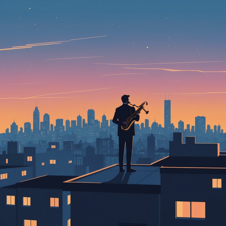 A track that fuses smooth jazz rhythms with deep soul vibes to create a soothing yet emotionally powerful piece. The music ebbs and flows with a rhythmic grace, reminiscent of a serene cityscape at twilight. The saxophone plays a critical role, delivering soulful solos that weave through the fabric of the composition.