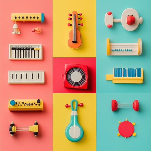 A delightful blend of toy instrumentation curates a whimsical, ecstatic aural experience reminiscent of childhood innocence and joy. The piece heavily features melodious toy piano, xylophone, and wind up music box tunes, aiming to create a sonic playground that brings listeners back to the carefree days of their youth.