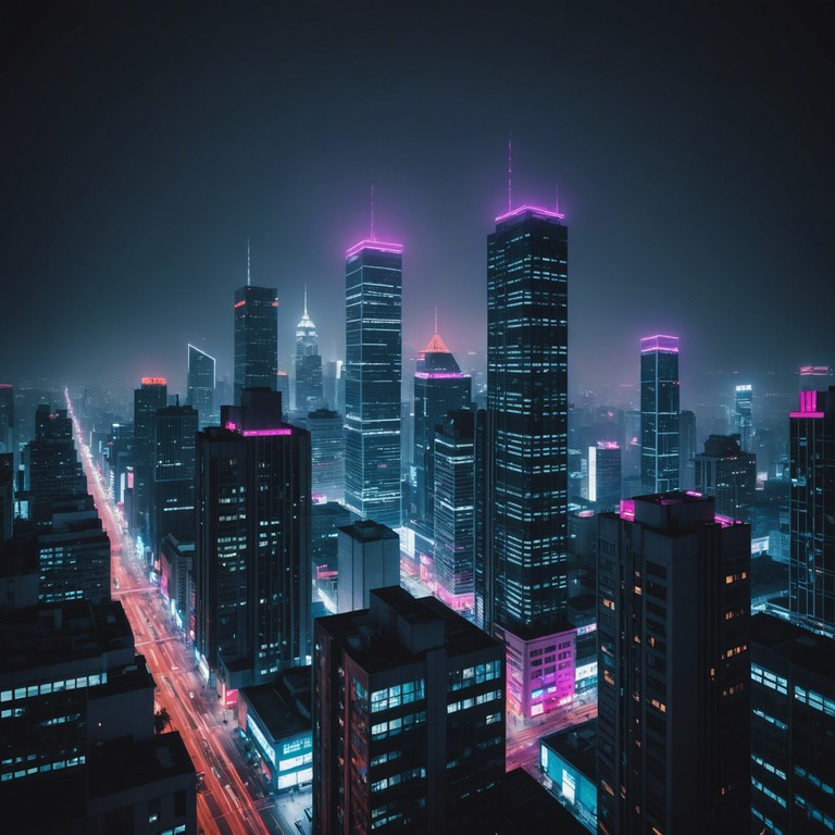 This track will blend the aggressive pace of cyberpunk ethos with hauntingly intense synthesizer beats, reflecting the heart pulse of a dystopian cityscape at night. The composition will draw on high temporal dynamics to mirror the chaotic lives within a futuristic urban setting encapsulated under a canopy of ever glowing neon.