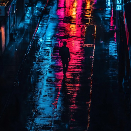 Step into the shadowy streets of a sleepless city, where echoes of footsteps and distant sirens meld with hypnotic rhythms. 'whispers under neon lights' weaves atmospheric soundscapes with deep bass lines, fusing mysterious electric piano chords with subtle electronic textures. The track invites listeners on a nocturnal journey through melancholic alleyways, blending elements of urban life with ethereal melodies that linger like whispers in the night.