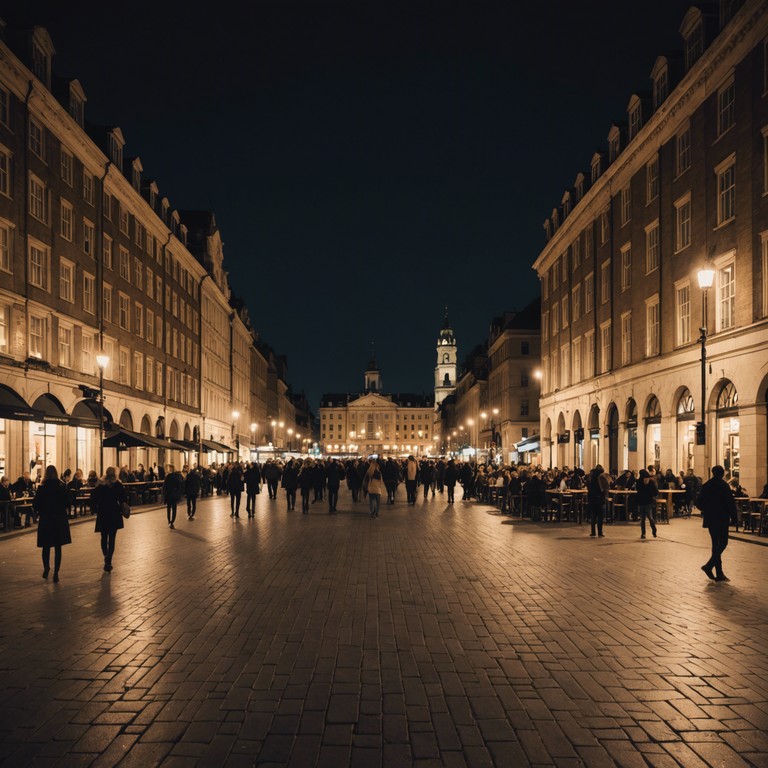 Imagine a relentless trumpet player collaborating with a house dj at a bustling city square as nightlife peaks. Their spontaneous, energetic performance captures the essence of urban diversity and the unpredictable nature of street music. This track embodies that spontaneous combustion of eclectic sounds and rhythms.