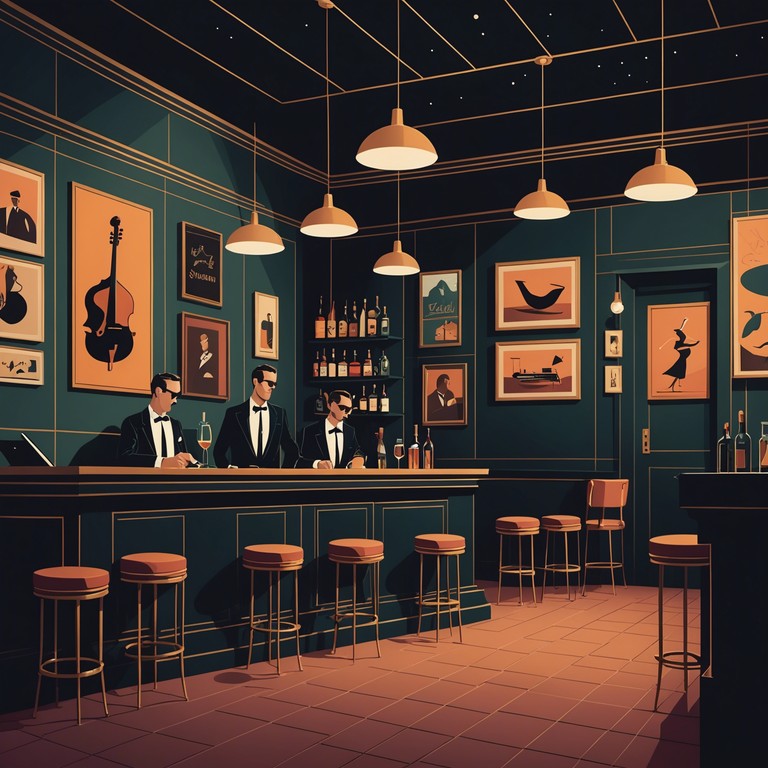 This track blends the sultry allure of torch lounge music with spirited, upbeat rhythms, creating an intimate yet playful atmosphere. Perfect for a vintage style speakeasy or a modern day cocktail lounge, the music features classy undertones with a touch of spontaneity, making it ideal for both reflective solitude and social gatherings.