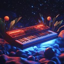 euphoric melodies with nighttime, downtempo rhythmic soundscape