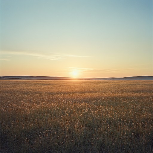 An instrumental featuring slide guitar capturing serene american plains at dusk.