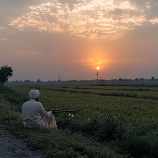 An instrumental bhangra piece that blends traditional punjabi rhythms with modern ambient soundscapes, evoking introspection and a deep connection to one's cultural roots.