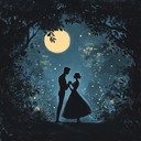 a passionate dance capturing love's embrace under starlit skies