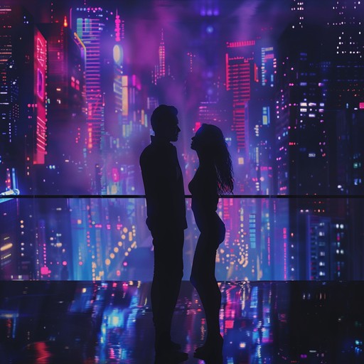 An instrumental track capturing the essence of a city's vibrant nightscape, with trip hop beats intertwining with sultry melodies, creating an intimate ambiance that's both mysterious and passionate