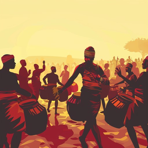 This track captures an uplifting celebration with energetic drums and vibrant rhythms, perfect for dancing and communal joy. Steeped in african cultural influences, it radiates positivity and unity, ideal for festive occasions.