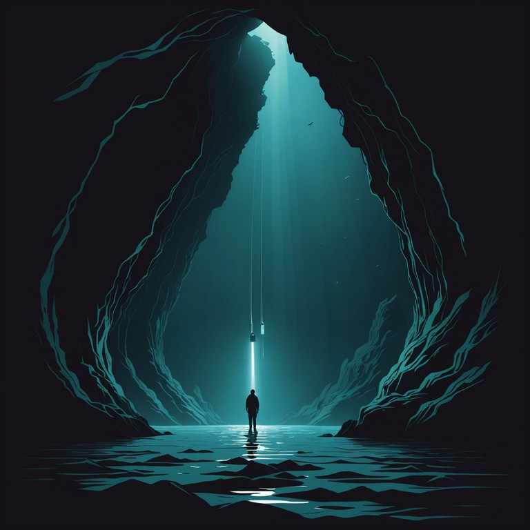 Transporting listeners into the serenity and eeriness of an underwater cave, this version of the track emphasizes solitude and the awe of vast natural acoustic chambers created by water and rock. The synthesized cello's notes pierce through the water like echoes, with subtle shifts in dynamics heightening the track's dramatic tension and feeling of vast emptiness.