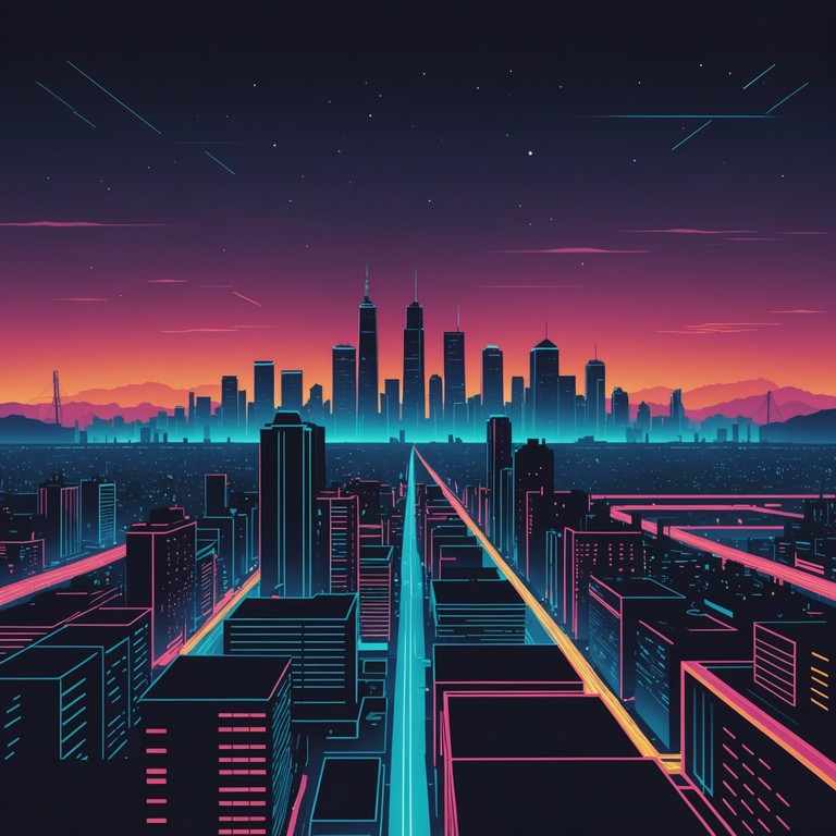 This song captures the essence of a neon drenched cyberpunk future, intertwining hypnotic beats and ethereal synths that transport the listener through a technologically advanced yet mysteriously arcane world. The track evolves with a sense of intrigue and technological wonder, truly capturing the sound of future noir.