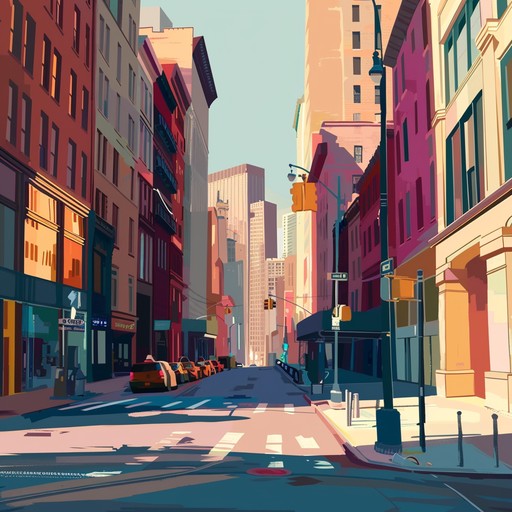 Imagine strolling down broadway on a lazy afternoon, the city enveloped in a gentle, carefree tune of jazzy piano melodies. The melodies capture a whimsical and breezy atmosphere, making each step lighter, each moment more joyful.