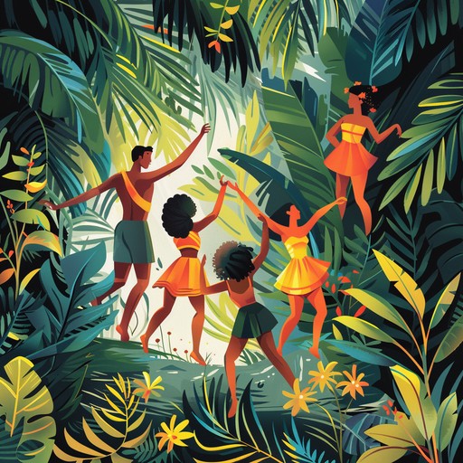 An upbeat and percussive track featuring stomp sounds and rhythmic drums, delivering the essence of a tribal dance in a vibrant jungle setting. Subtle marimba melodies enhance the lively atmosphere, making it perfect for energetic, celebratory moments.