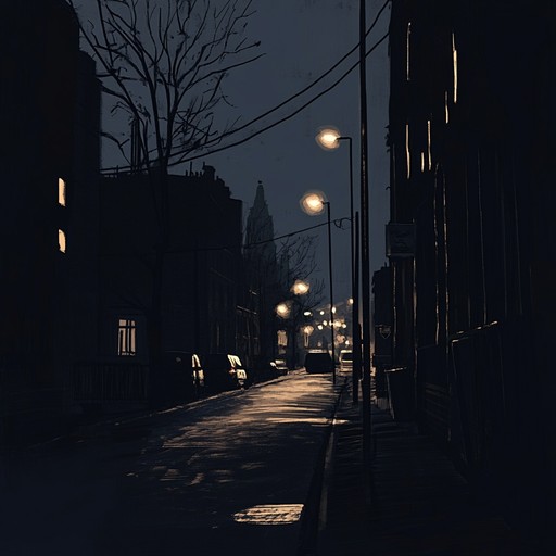 An instrumental hiphop track that combines eerie ambient sounds with deep, resonant beats, creating a haunting atmosphere reminiscent of deserted city streets at night