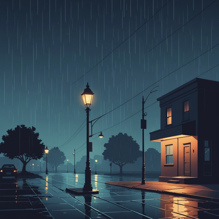 A gentle piano melody delicately intertwines with the subtle sound of rain, creating a melancholic soundscape that pulls at the heartstrings, perfectly capturing the essence of introspection and bittersweet memories.