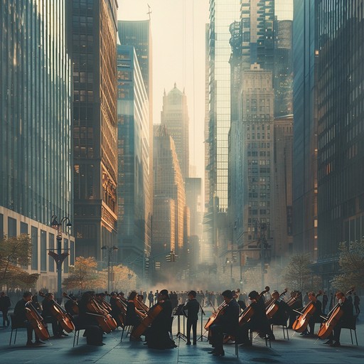 This composition fuses symphonic orchestra with raw street sounds, reflecting urban vibrancy. Listeners will experience bustling sidewalks, honking cars, and street performers, blended beautifully in a grand musical tapestry.