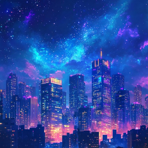 Synthesized ethereal melodies and bright beats paint a picture of a luminous night sky, creating a dreamy k pop track that whisks listeners away to a world of glowing wonders and vibrant experiences