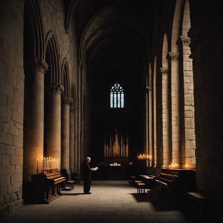 A powerful organist conjures soul stirring reverberations in a centuries old cathedral, enveloped by the weight of stone and story. The music coaxes out tales of folklore and the supernatural, imagined from the deepest corners of the past.