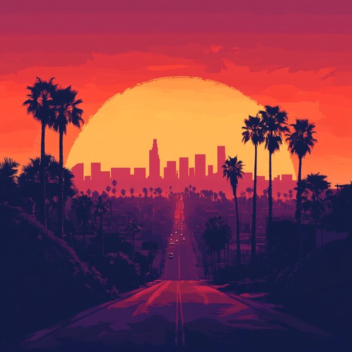 This lively rock track features energizing and spirited guitar riffs inspired by classic rock anthems. Picture the sound of a sunset driving down the iconic sunset boulevard, capturing the essence of freedom and exhilaration. Powerful drum patterns and bass lines complement the guitar, creating a dynamic and uplifting sonic experience perfect for captivating listeners.