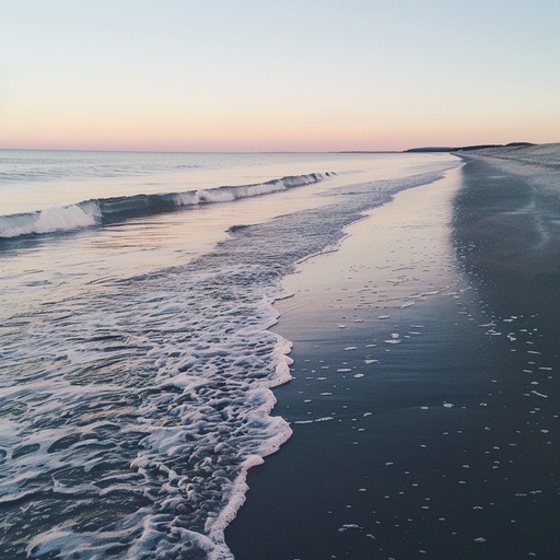 A calming, ethereal composition inspired by a serene beach sunset, softly blending gentle waves, distant birdsongs, and smooth harmonies to help you unwind and find tranquility