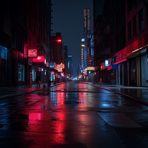 Dive into the mysterious and unsettling soundscape of the 1970s with shadows of velvet night. This instrumental track blends dark, atmospheric tones with eerie melodies, evoking a sense of intrigue and suspense. The music transports listeners to a midnight journey through deserted city streets, illuminated only by flickering neon lights.